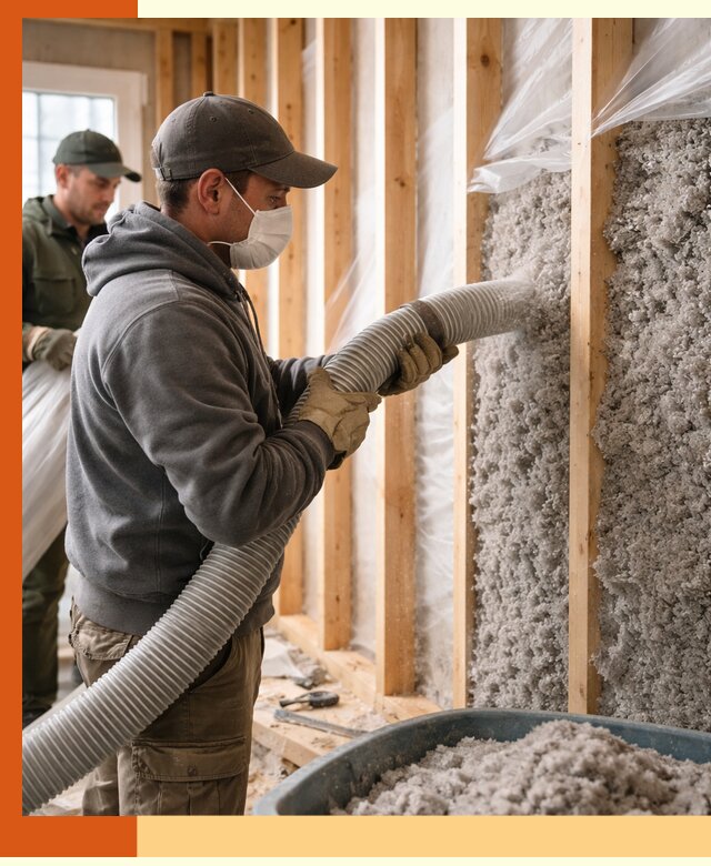 Утепление каркасного дома эковатой в Благовещенске — качественно и надолго