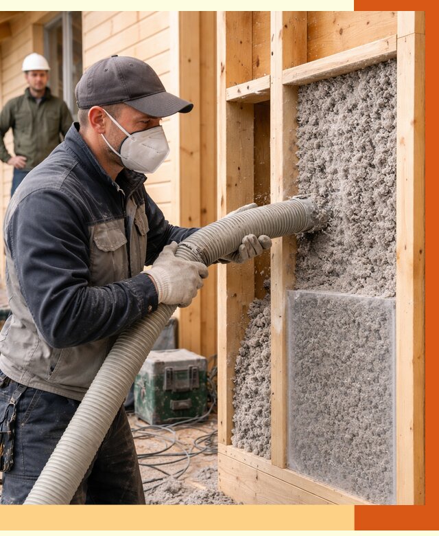 Утепление дома из бруса эковатой в Благовещенске от 1921 руб/м2 | ТепломастерБгв