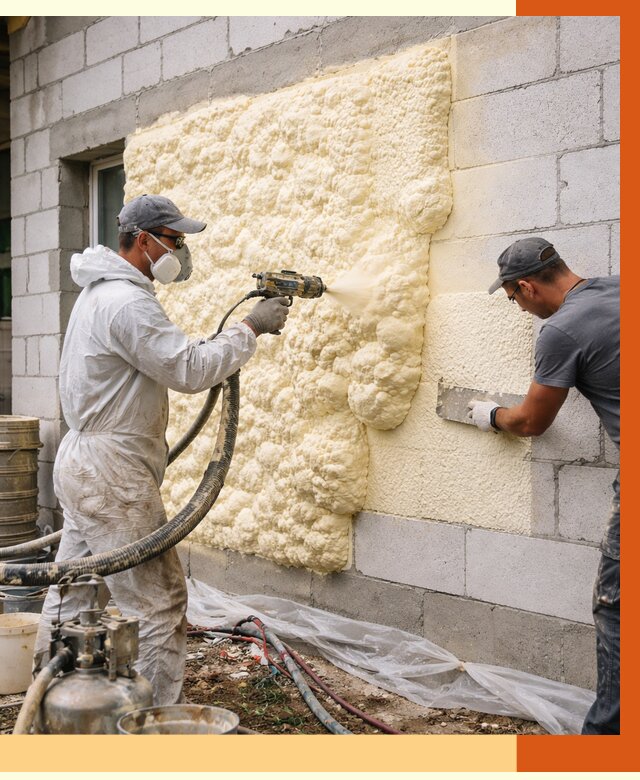 Утепление дома из газобетона ППУ в Благовещенске от 4985 руб./м² под ключ | ТепломастерБгв