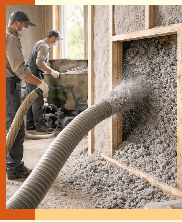 Утепление коттеджа эковатой в Благовещенске с гарантией качества