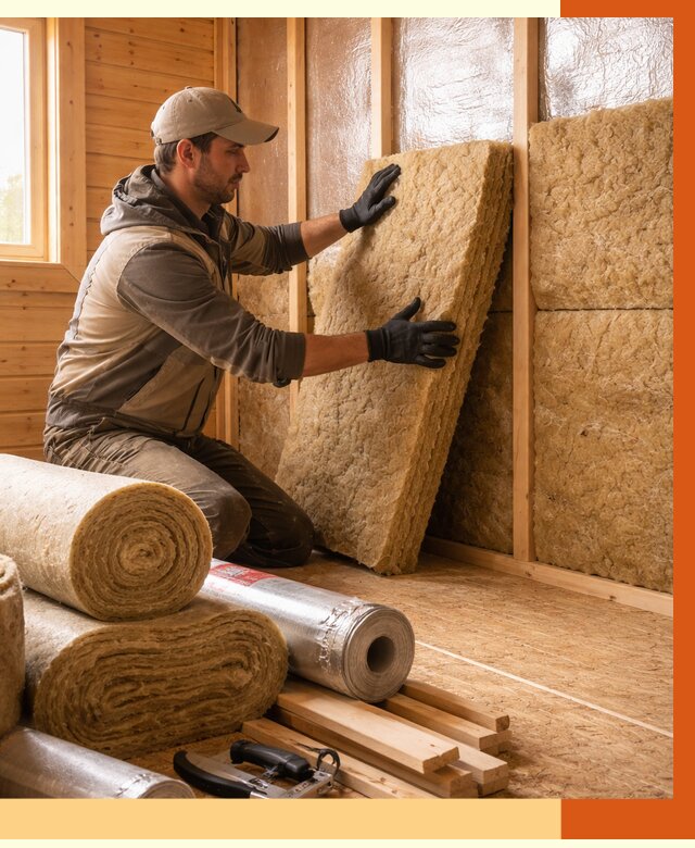 Утепление бани в Благовещенске под ключ от 4674 руб./м2 — утеплить потолок, пол и стены | ТепломастерБгв