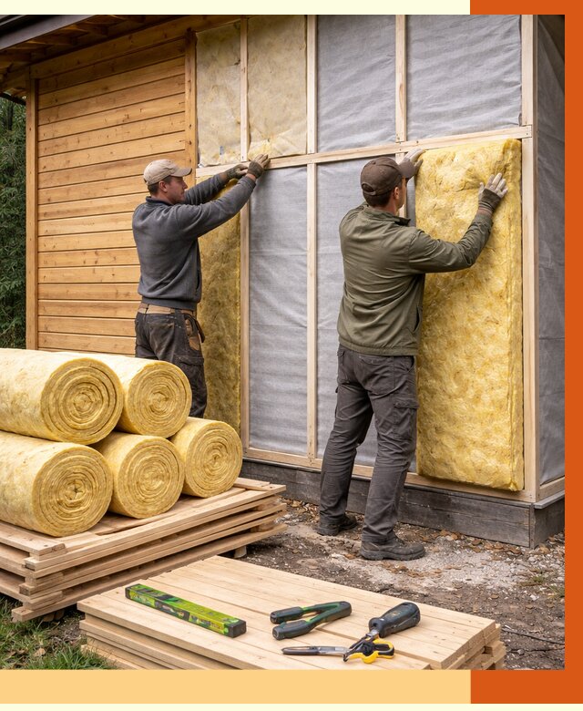 Утепление бани снаружи в Благовещенске от 88281 руб. под ключ | ТепломастерБгв