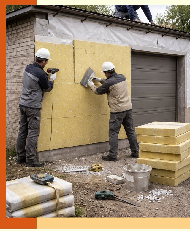 Утепление гаража снаружи в Благовещенске качественно и надёжно