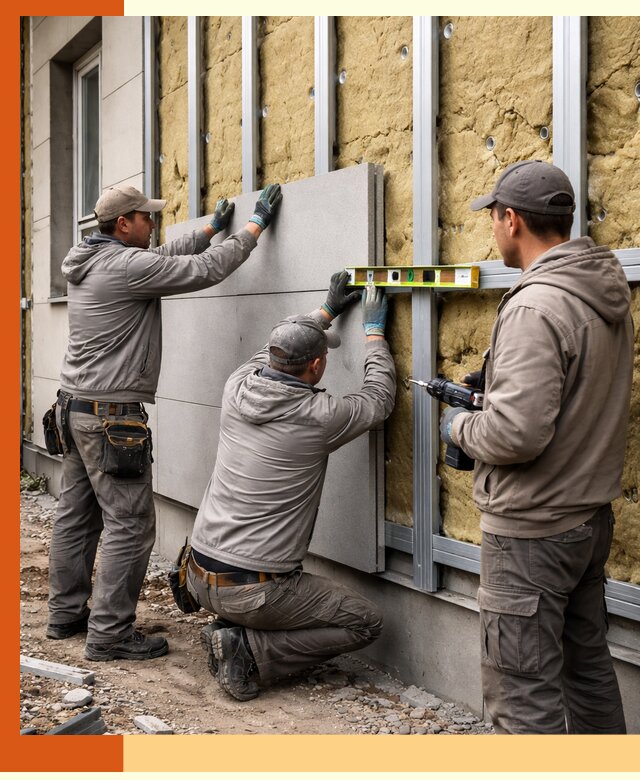 Утепление вентилируемого фасада под ключ в Благовещенске
