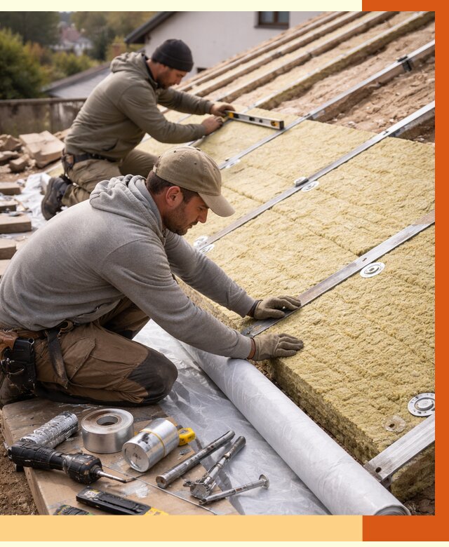 Утепление крыши снаружи в Благовещенске под ключ от 1246 руб./м2 | ТепломастерБгв