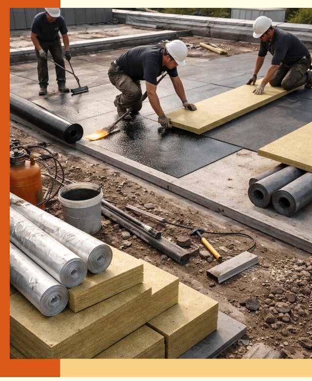 Утепление плоской крыши в Благовещенске — надежная теплоизоляция и герметизация