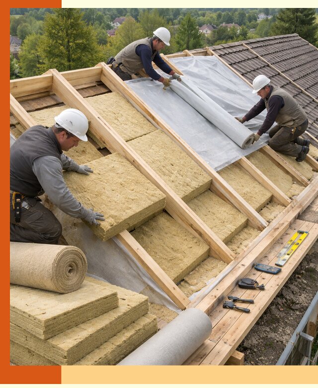 Утепление скатной крыши в Благовещенске качественно и надёжно