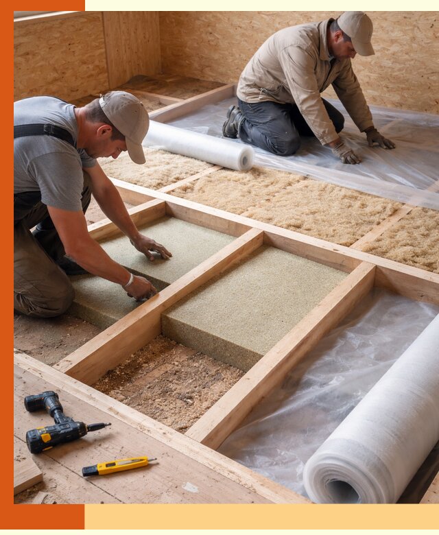 Профессиональное утепление деревянного пола в Благовещенске