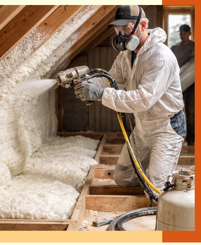 Утепление чердака ППУ в Благовещенске от 8953 руб./м2 — услуга под ключ | ТепломастерБгв