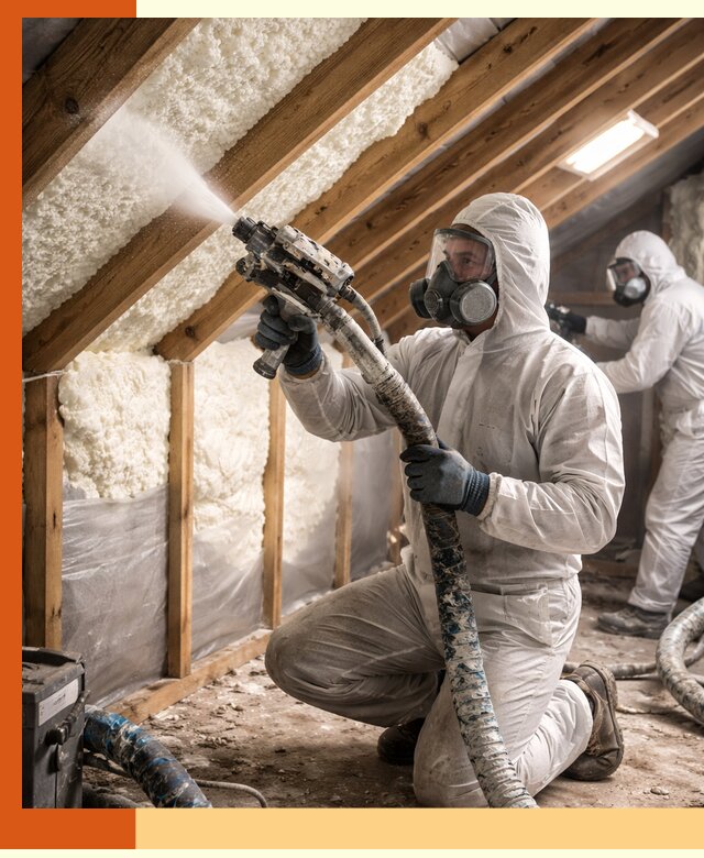 Утепление чердака пенополиуретаном (ППУ) в Благовещенске