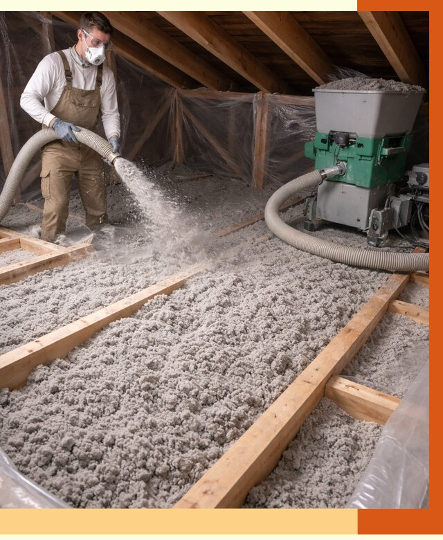 Утепление чердака эковатой в Благовещенске от 1506 руб/м2 — заказать у ТепломастерБгв