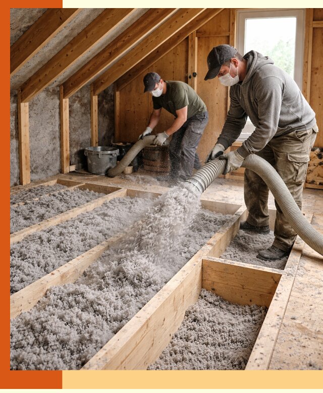 Утепление мансарды эковатой в Благовещенске с гарантией качества