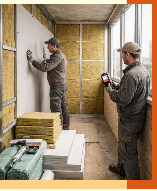 Утепление балкона в Благовещенске от 4674 руб. под ключ | ТепломастерБгв