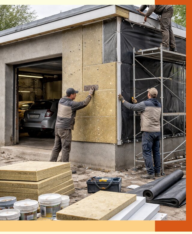 Утепление автосервиса в Благовещенске ппу, пеноизоляция, от 15060 руб/м2 — ТепломастерБгв