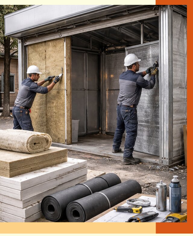 Утепление павильона шаурма в Благовещенске под ключ от 1246 руб. за м² | ТепломастерБгв