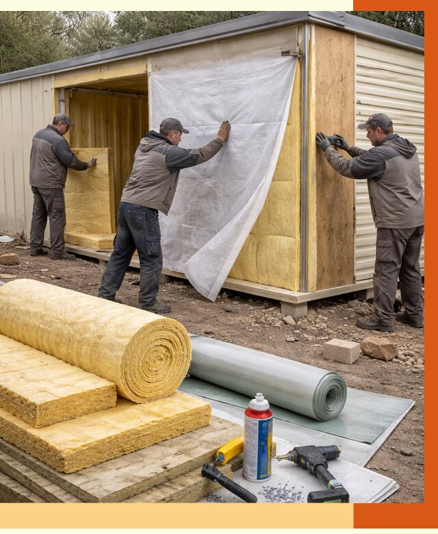Утепление строительной бытовки в Благовещенске от 12983 руб. под ключ | ТепломастерБгв