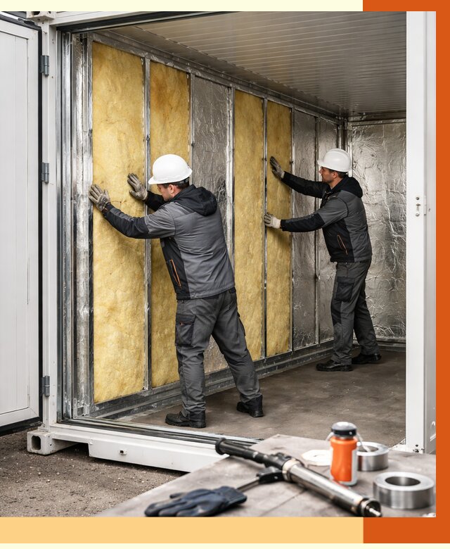 Утепление рефрижераторного контейнера в Благовещенске от 46737 руб./м² | ТепломастерБгв