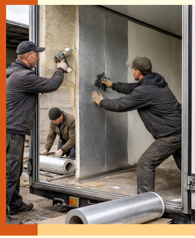 Утепление холодильного кузова в Благовещенске — монтаж и теплоизоляция