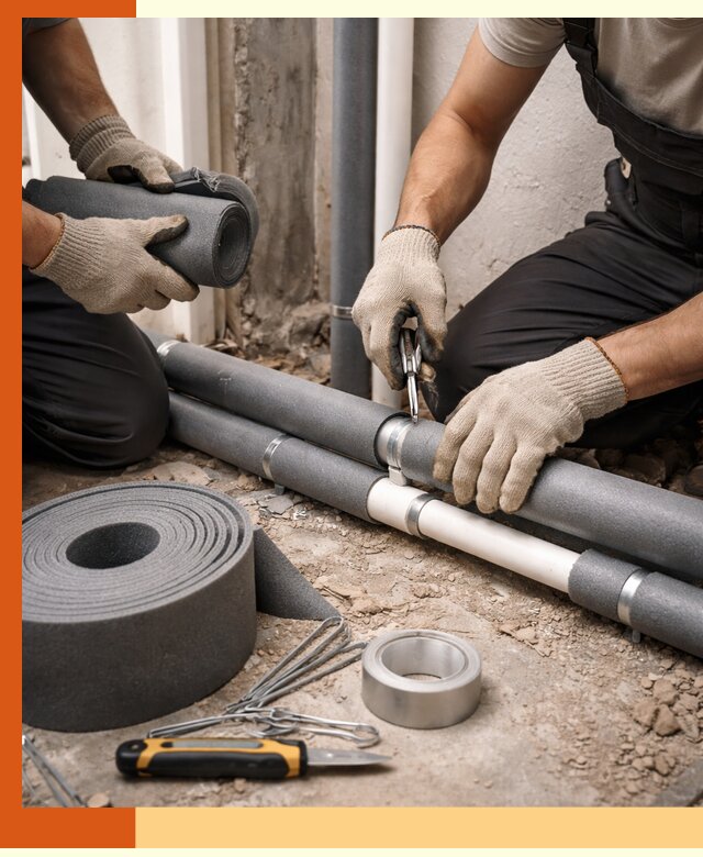 Утепление труб водоснабжения в Благовещенске — монтаж и защита сети