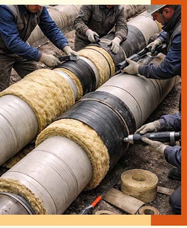 Утепление трубопровода в Благовещенске под ключ от 1921 руб. — надежно и выгодно | ТепломастерБгв