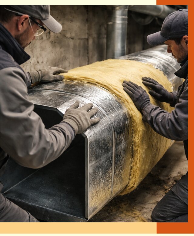 Утепление воздуховодов в Благовещенске от 4362 руб. — теплоизоляция вентиляции | ТепломастерБгв