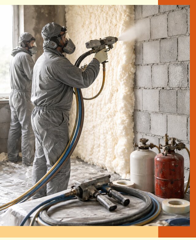 Утепление блочной стены ППУ в Благовещенске от 4414 руб./м² — ТепломастерБгв