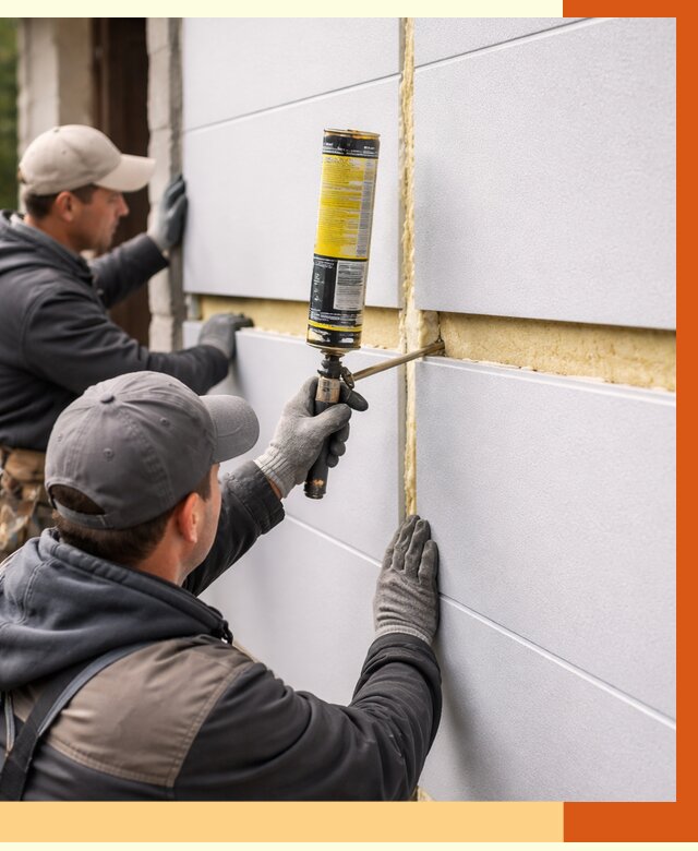 Утепление сэндвич панелей ППУ в Благовещенске от 4362 руб. за м2 | ТепломастерБгв