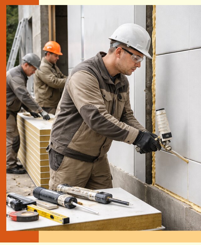 Утепление сэндвич-панелей пенополиуретаном в Благовещенске
