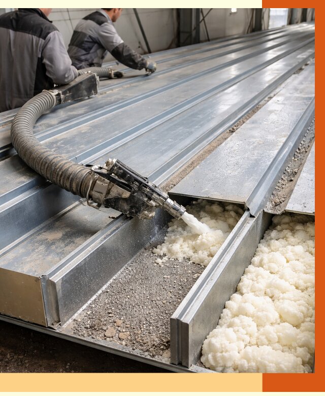 Заполнение пустот кровельных панелей в Благовещенске от 7478 руб. под ключ | ТепломастерБгв