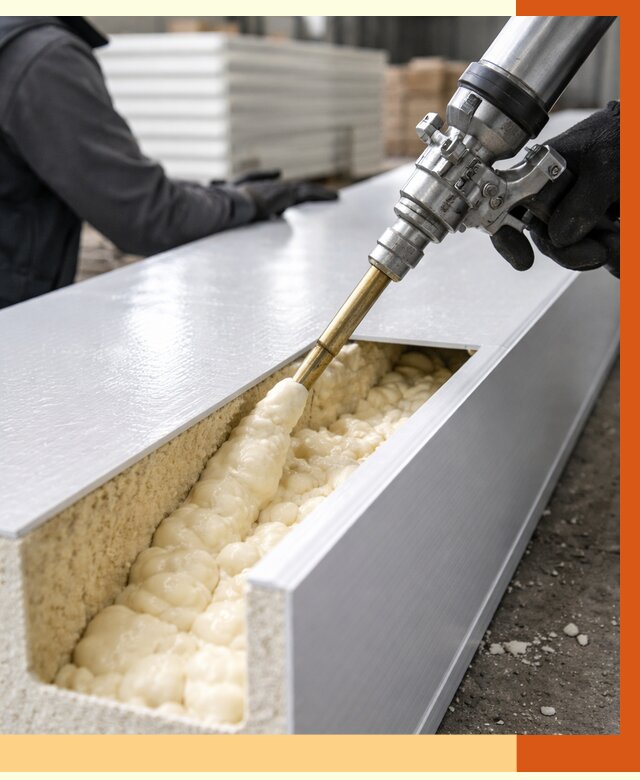 Заполнение пустот холодильных панелей в Благовещенске от 7790 руб. | ТепломастерБгв