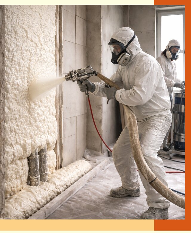 Напыление пенополиуретана в Благовещенске от 7790 руб./м2 — услуги и монтаж ППУ | ТепломастерБгв