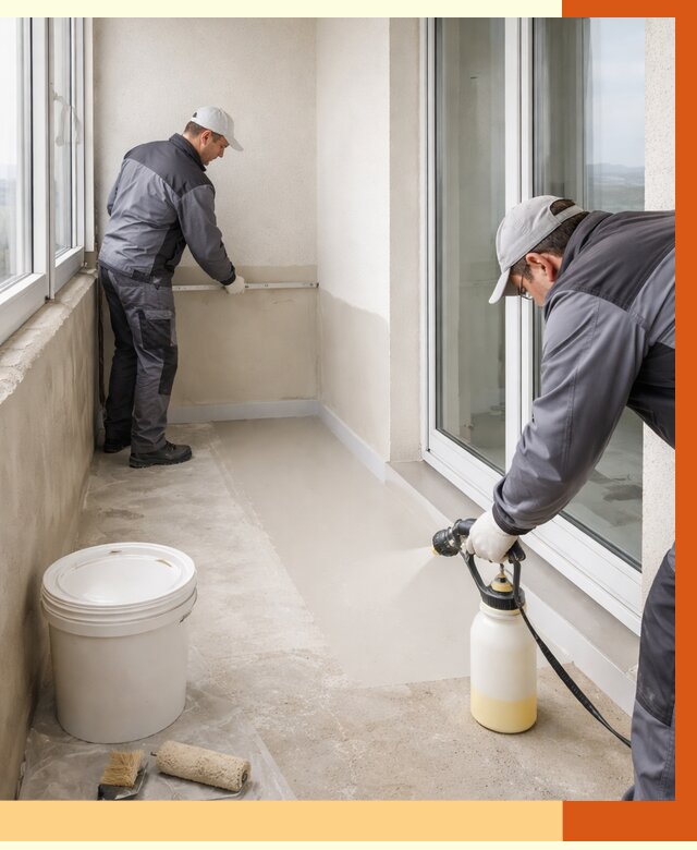 Утепление балкона жидкой теплоизоляцией в Благовещенске от 5972 руб./м2 | ТепломастерБгв