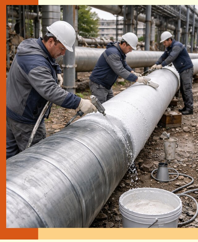 Утепление теплотрассы жидкой теплоизоляцией в Благовещенске