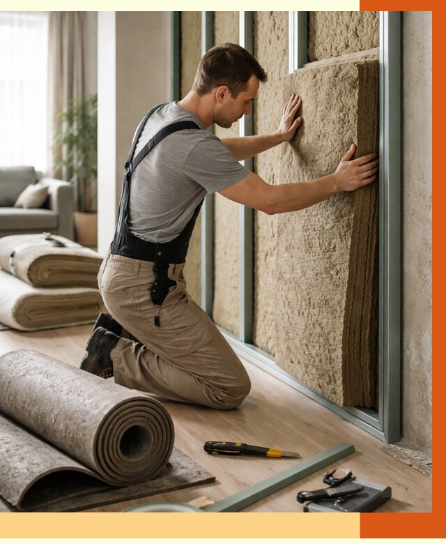 Шумоизоляция перегородок в Благовещенске от 1714 руб. за м2 — ТепломастерБгв