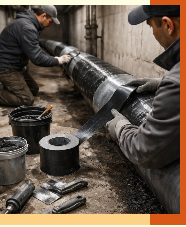 Гидроизоляция труб в Благовещенске от 2597 руб. — профессиональная герметизация | ТепломастерБгв