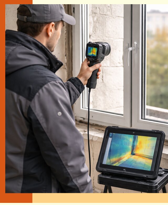 Тепловизионное обследование дома в Благовещенске для выявления утечек тепла