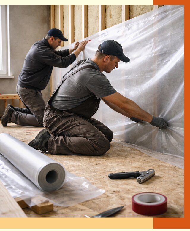 Монтаж пароизоляции в Благовещенске от 2597 руб. — установка и укладка под ключ | ТепломастерБгв