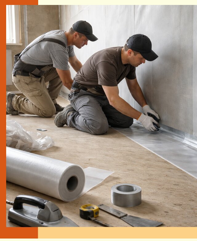 Монтаж пароизоляции для дома и помещений в Благовещенске