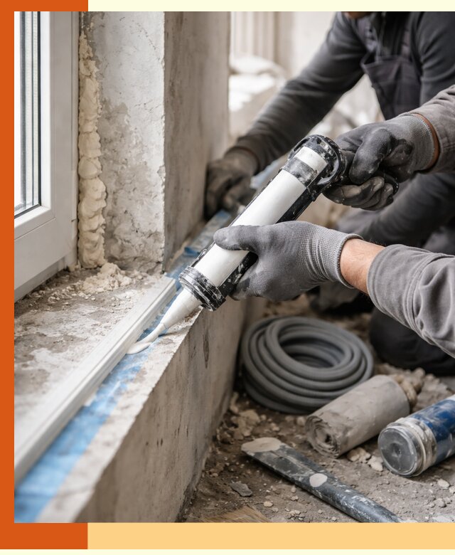 Герметизация стыков и примыканий зданий в Благовещенске